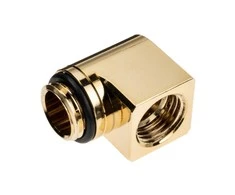 Ek Water Blocks Ek Vanduo Blocks EK Vanduo Blocks EK-Torque Micro Adapteris 90 Degree G1/4 inch Male to G1/4 inch Female - Rotatable, auksinis