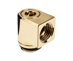 Ek Water Blocks Ek Vanduo Blocks EK Vanduo Blocks EK-Torque Micro Adapteris 90 Degree G1/4 inch Male to G1/4 inch Female - Rotatable, auksinis