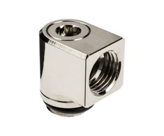 Ek Water Blocks Ek Vanduo Blocks EK Vanduo Blocks EK-Torque Micro Adapteris 90 Degree G1/4 inch Male to G1/4 inch Female – Rotatable, nickel