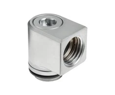 Ek Water Blocks Ek Vanduo Blocks EK Vanduo Blocks EK-Torque Micro Adapteris 90 Degree G1/4 Inch Male to G1/4 Inch Female – Rotatable, Satin Titanium