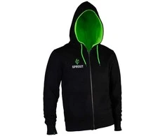 GamersWear SPROUT Basic striukė su gobtuvu – M dydžio, juoda/žalia