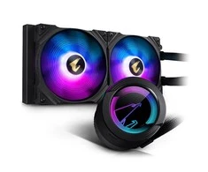 GIGABYTE AORUS WATERFORCE 280LIQUID CPU COOLER su ARGB ekranu