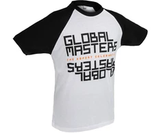 Global Masters T-Shirt GM Text - baltas (L)