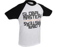 Global Masters T-Shirt GM Text - baltas (L)