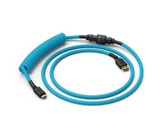 Glorious Coiled Cable susuktas klaviatūros laidas Electric Mėlyna, USB-C į USB-A – 1,37m, žydros spalvos