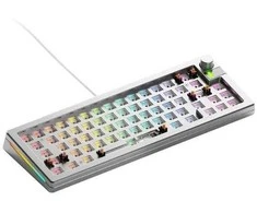 Glorious GMMK 3 Pro 65% Custom žaidimų klaviatūra – Barebone, ANSI išdėstymas, sidabro spalvos