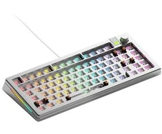 Klaviatūra do gier Glorious GMMK 3 Pro 75% Custom Gaming-Klaviatūra - Barebone, ANSI-išdėstymas, sidabrinė