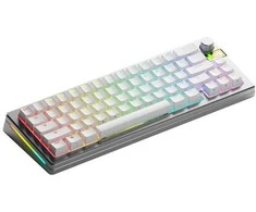 Glorious GMMK 3 Pro HE belaidė 65 % Custom žaidimų klaviatūra – Pre-Built, ANSI US išdėstymas, Fox HE Switches, sidabro spalvos