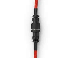 Klaviatūra Glorious GMMK Coiled Cable susuktas klaviatūros laidas Crimson Raudona, USB-C į USB-A – raudonos ir juodos spalvos