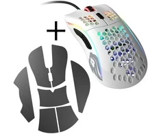 Glorious Model D Gaming-Pelė - baltas, glossy + Grip Tape - juodas