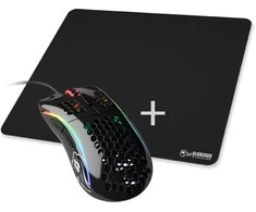 Glorious Model D Gaming-Pelė - juodas, glossy + Mauspad - XL