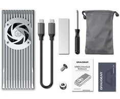 Kieszeń Graugear GRAUGEAR externes Gehäuse M.2 NVMe mit Lüfter 20Gbit