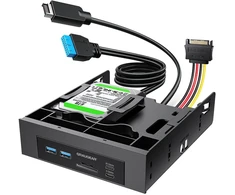 GRAUGEAR USB-HUB+Kartenleser Frontpanel m. 2,5" SSD Rahmen