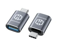 Graugear Pilkas USB-C to USB-A Adapteris