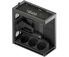 HAVN HS 420 VGPU PC-kompiuterio korpusas, Midi-Tower, E-ATX, Tempered Glass, PCIe 5.0 Riser Kabelis – juodos spalvos