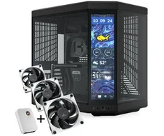 „Hyte Y70 Midi Tower Touch Infinite“ – juodos spalvos + FP12 3 colių pakuotė ir NP50