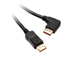 InLine 8K (UHD-2) „DisplayPort“ laidas, kampuotas į kairę, juodas – 1m