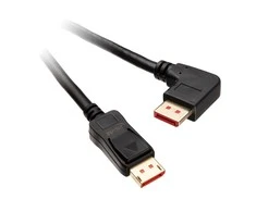 InLine 8K (UHD-2) DisplayPort laidas, stačiu kampu, juodas - 1m