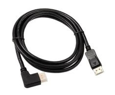 „InLine 8K“ (UHD-2) „DisplayPort“ kabelis, stačiu kampu, juodas - 2 m