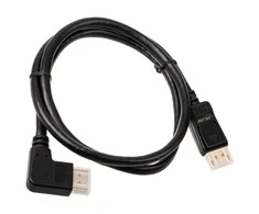 InLine 8K (UHD-2) DisplayPort laidas, stačiu kampu, juodas - 1m