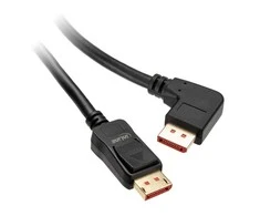 „InLine 8K“ (UHD-2) „DisplayPort“ kabelis, stačiu kampu, juodas - 3 m