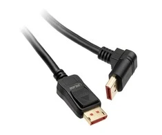InLine 8K (UHD-2) DisplayPort cable, upward angled, juodas – 3m