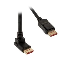 InLine 8K (UHD-2) DisplayPort Cable, upward angled, juodas – 1m