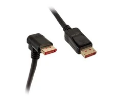 InLine 8K (UHD-2) „DisplayPort“ laidas, nulenktas žemyn, juodas – 2m