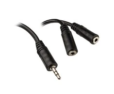 InLine jack Y kabelis, 3,5 mm lizdo kištukas, 3,5 mm lizdas - 2 m