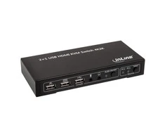 InLine KVM jungiklis, 2 krypčių HDMI 4K2K su garsu