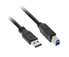InLine USB 3.0 kabelis, nuo A iki B, juodas - 2m