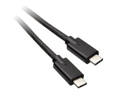 Inline USB 3.2 Gen.2 kabelis, USB C tipo kištukas/kištukas, juodas - 0.5m