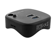 HUB USB InLine ® USB 3.2 Genu.2 Hub, USB Type- C į 4 Port Type- C (1 prievado galia iki 100W), OTG, aliuminio korpusas, pilkas, be maitinimo bloko