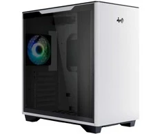 In Win „InWin A5 Midi-Tower“ grūdinto stiklo korpusas – baltos spalvos