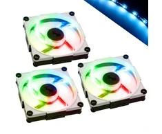 In Win InWin Aurora RGB-LED korpuso ventiliatorius, 120mm, 3er Set – juodos spalvos/baltos spalvos