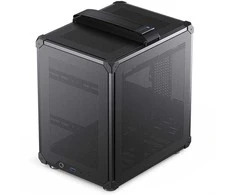 Jonsbo C6 PC-kompiuterio korpusas, Mini-Tower, Micro-ATX, mit Tragegriff – juodos spalvos