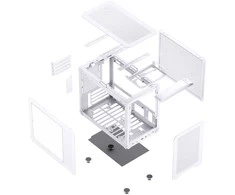 Jonsbo C6 MAX PC-kompiuterio korpusas, Mini-kompiuterio korpusas, Micro-ATX, Tempered Glass – baltos spalvos