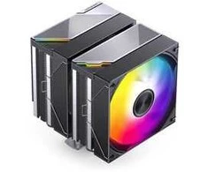 Jonsbo CA80 CPU Cooler, Dual-Tower, 2 x 120mm, PWM, RGB – juodas