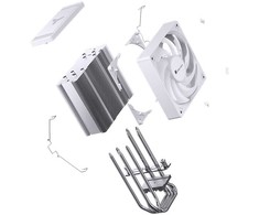 Jonsbo CR-1000 EVO ARGB procesoriaus aušintuvas, 120 mm – baltas
