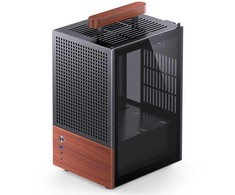 Jonsbo T6 kompiuterio korpusas, Mini-Tower, Mini-ITX, grūdintas stiklas, mediena – Juodas