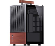 Jonsbo T6 kompiuterio korpusas, Mini-Tower, Mini-ITX, grūdintas stiklas, mediena – Juodas