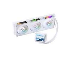 Jonsbo TF3-360SCW AiO Watercooler, ARGB, 3.5” + 3x 3.38” LCD – 360mm, baltas