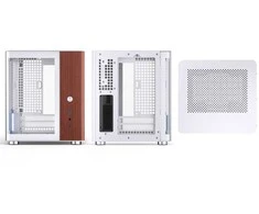 Jonsbo TK-0 PC kompiuterio korpusas, Mini-Tower, Mini-ITX, Tempered Glass, Holz – baltos spalvos