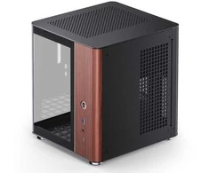 Jonsbo TK-0 PC kompiuterio korpusas, Mini-Tower, Mini-ITX, Tempered Glass, Holz – juodos spalvos
