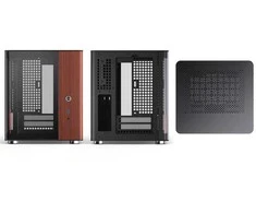 Jonsbo TK-0 PC kompiuterio korpusas, Mini-Tower, Mini-ITX, Tempered Glass, Holz – juodos spalvos