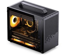 Jonsplus Z20 Micro-ATX kompiuterio korpusas, mit Tragegriff – juodos spalvos