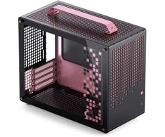 Jonsplus Z20 Micro-ATX case, with carrying handle – juodas/pink