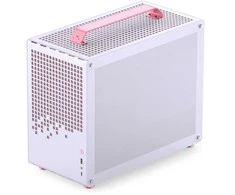 Jonsplus Z20 Micro-ATX kompiuterio korpusas, mit Tragegriff – baltos spalvos/pink