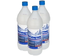 Kein Hersteller Distilled water (DIN 13060, DIN 43530 &amp; EN 285) - 3x 1 litre