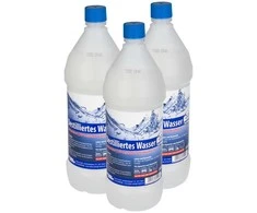 Kein Hersteller Destilliertes Wasser (DIN 13060, DIN 43530 &amp; EN 285) - 3x 1 Liter